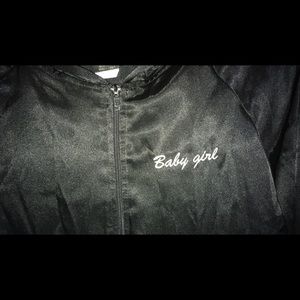 Vintage “baby girl” silk light jacket.